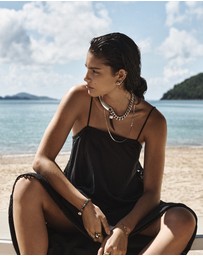Sea Level Australia - Shore Linen Panelled Bandeau Lace Maxi Dress