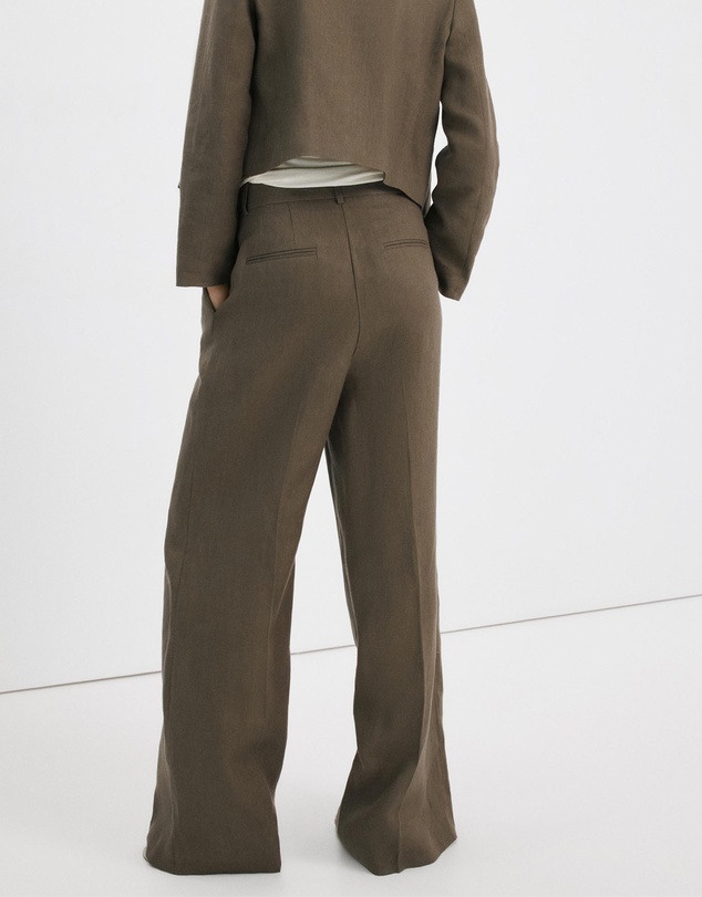 M.N.G - Straight Linen-Blend Trousers