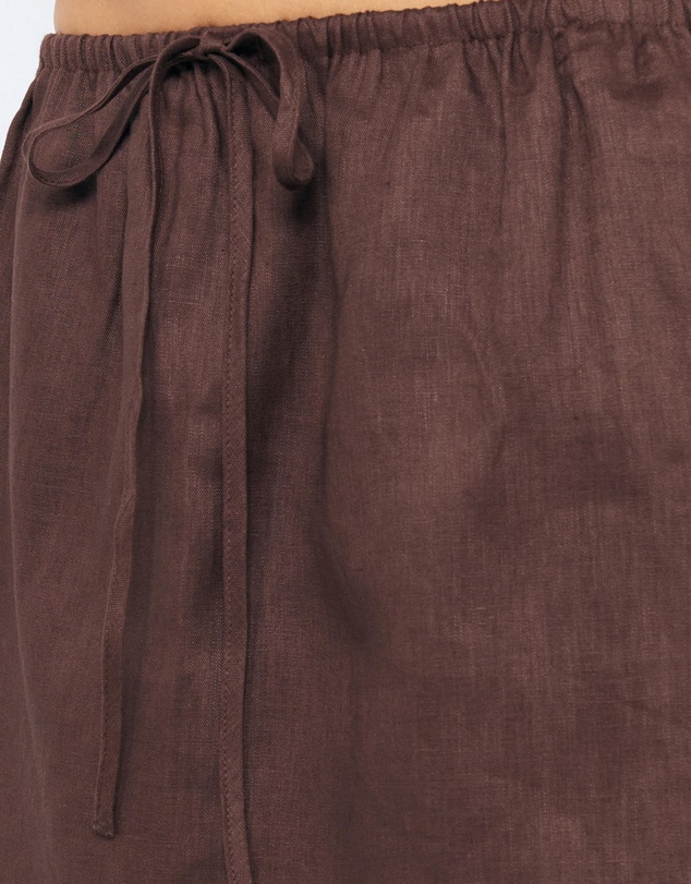 AERE - Rosie Linen Drawcord Waist Mini Skirt