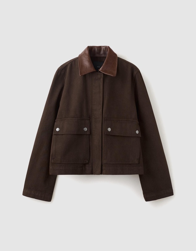 M.N.G - Denim Parka With Contrasting Collar