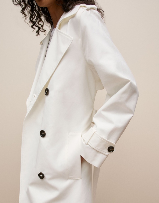 Trenery - Double Cloth Trench in Marshmallow