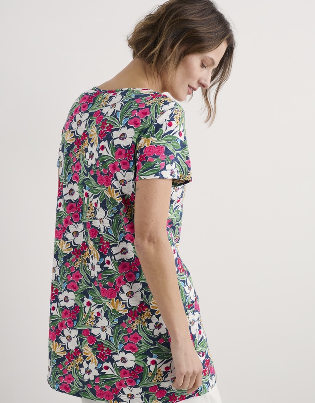 Seasalt - Seasalt Cornwall Multi Busy Lizzy Short Sleeve Tunic