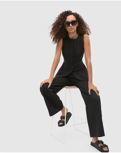 Seed Heritage - Core Linen Waisted Pant