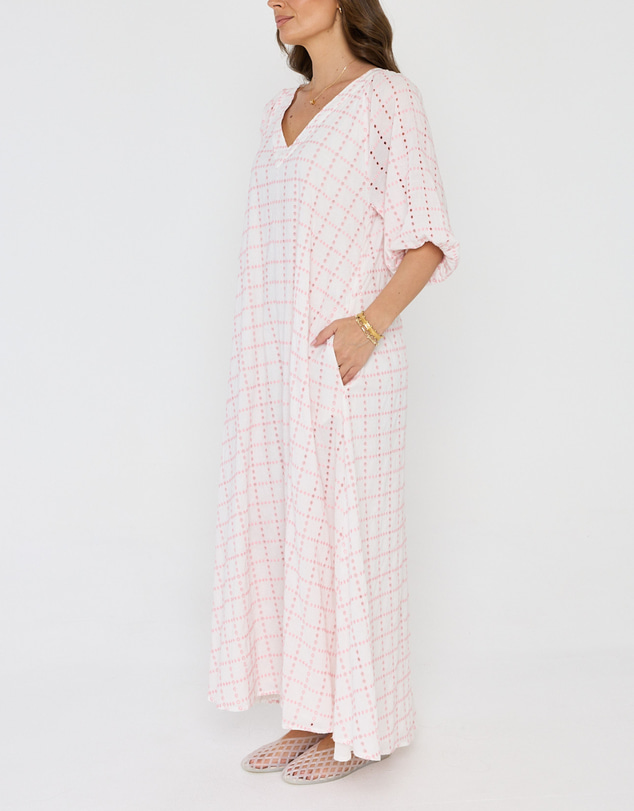 ALEXANDRA - Romi Maxi Dress White/Pink