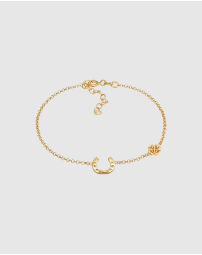 Elli Jewelry - Bracelet Horseshoe 925 Sterling Silver Gold-Plated