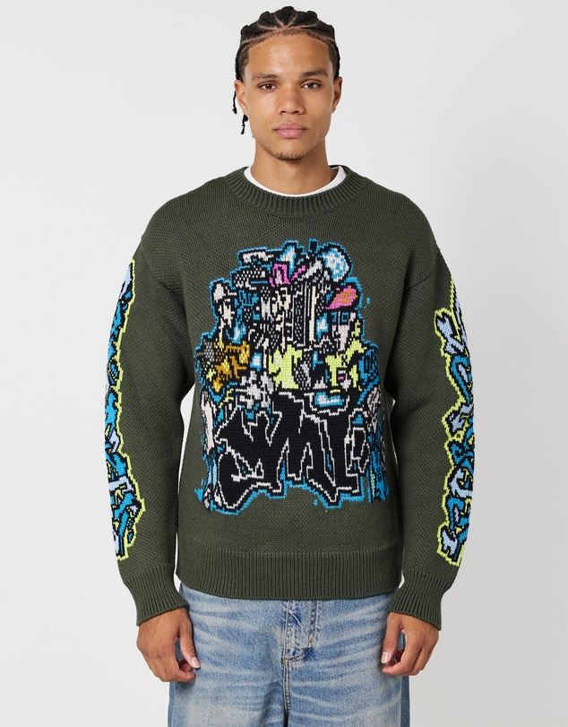 Off-White - Graff Pupp Chunky Knit Crewneck Jumper
