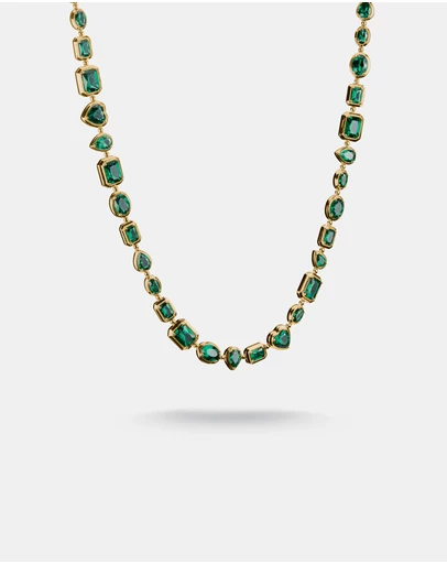 THOMAS SABO - THOMAS SABO Elyndra Necklace with Green Stones