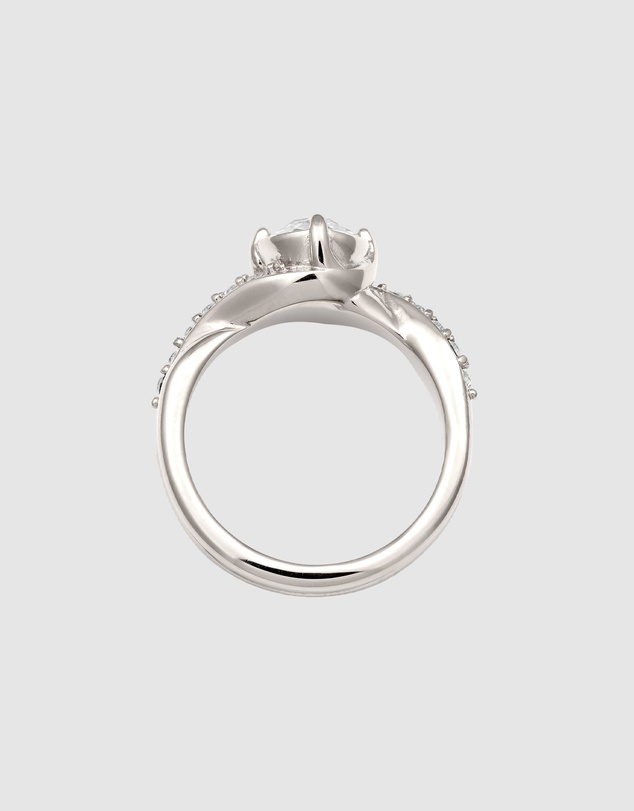 Elli Jewelry - Ring Solitaire Crystal 925 Sterling Silver