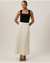 Tussah - Satin Polka Dot Maxi Skirt