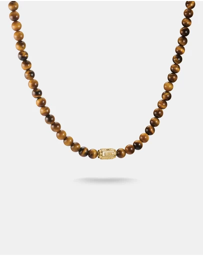 THOMAS SABO - THOMAS SABO Necklace with Tiger's Eye Beads
