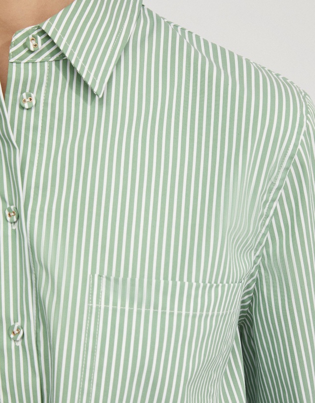 Oxford - Carrie Crop Striped Shirt