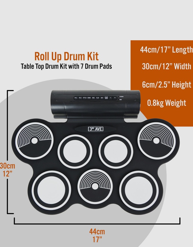 iWorld - 3rd Avenue Roll Up Drum Kit
