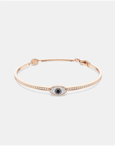 Swarovski - Symbolica Bangle, Eye, Multicoloured, Rose Gold-Tone Plated