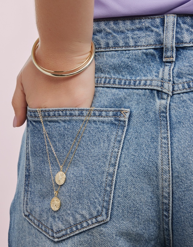 Zoe Olivia - 14K Gold Vermeil Medallion Empire Necklace