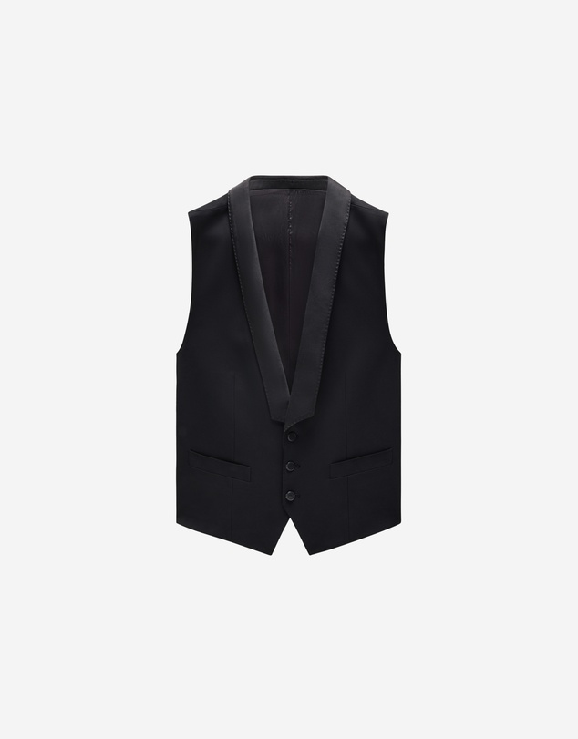 Calibre - Satin Lapel Waistcoat Black