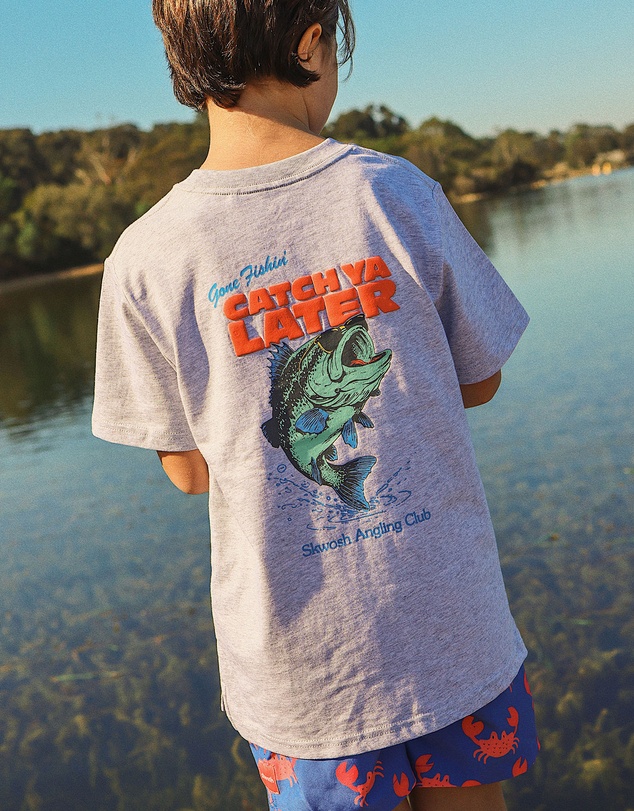 Skwosh - Catch Ya Boys Back Print Tee in Stone