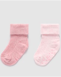 Purebaby - 3 Pack Rib Socks -Kids-Babies