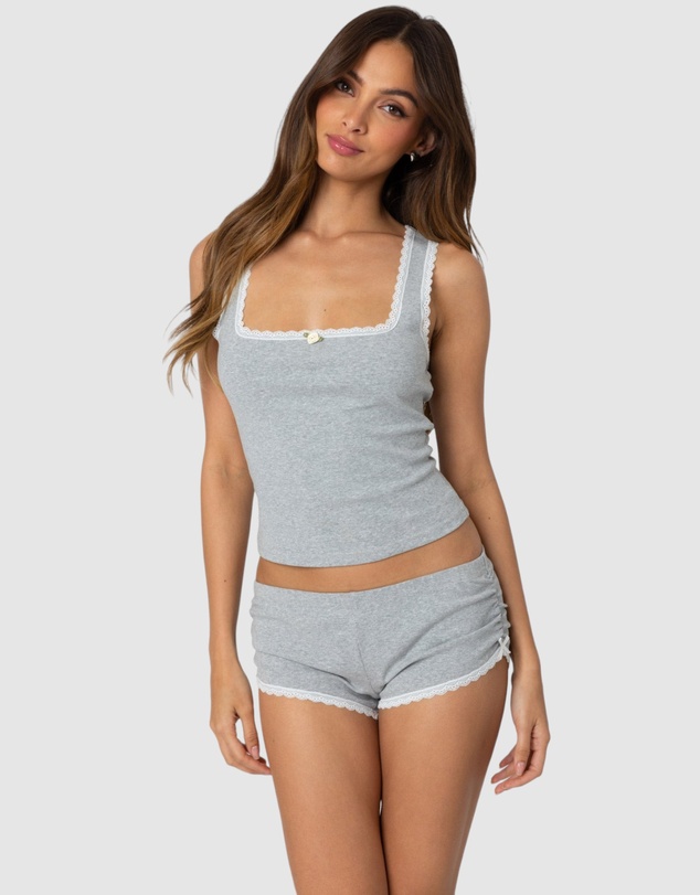 EDIKTED - Kadence Lace Trim Tank Top