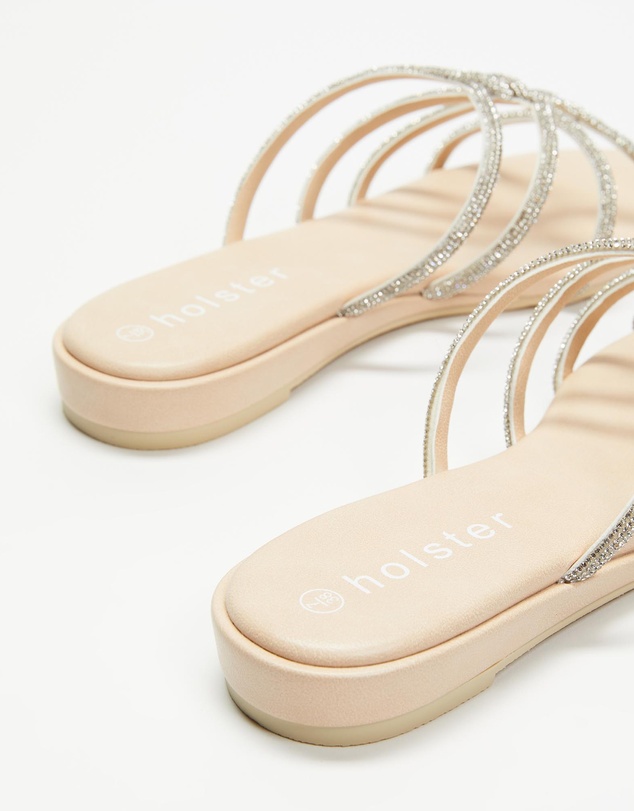 Holster - Sundance Vegan Low Wedge Slide - Beige - Women's