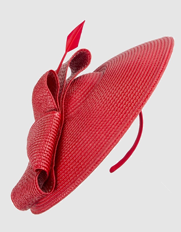 Max Alexander - Saucer Red Racing Fascinator Hat