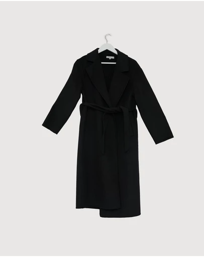 Revibe - Repaired AERE Chloe Double Faced Wool Blend Coat - AU 8