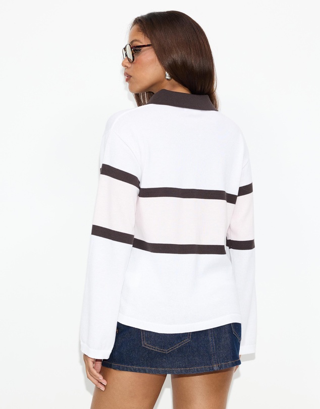 Dazie - Sofia Striped Knit Polo