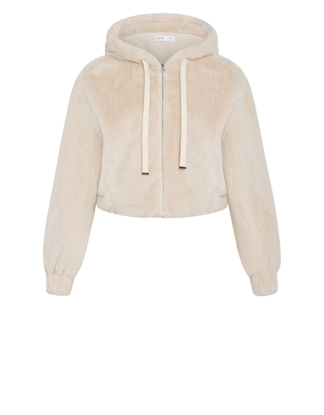 City Chic - Remi Faux Fur Hooded Bomber