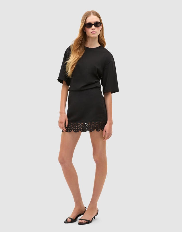 Seed Heritage - Linen Blend Cutwork Skort
