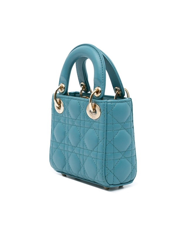 Pre-Loved by Azura Reborn - Pre-Loved Micro Lambskin Cannage Lady Dior