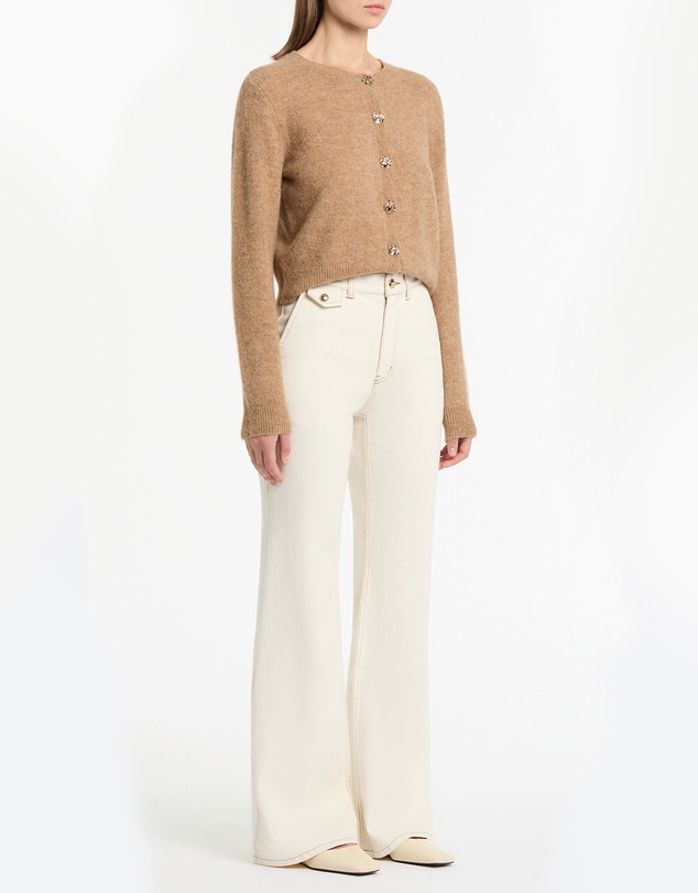 Carla Zampatti - Ecru Bootleg Denim Jeans