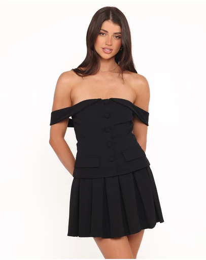 Petal & Pup - Varley Off Shoulder Mini Dress - Black