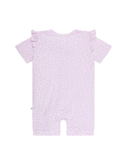 Kynd Baby - Day or Night Short Sleeve Frill Onesie Frangipani - Size 0