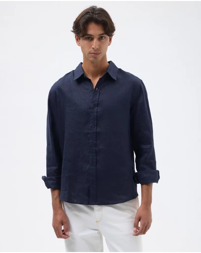 AERE - Euro Resort Linen LS Shirt