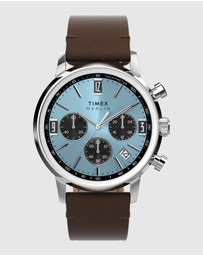 TIMEX - Marlin® Chronograph Tachymeter 40mm Leather Strap Watch