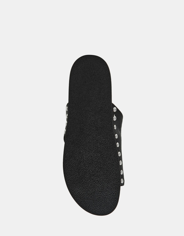 Steve Madden - Kessey Black Leather Sandals