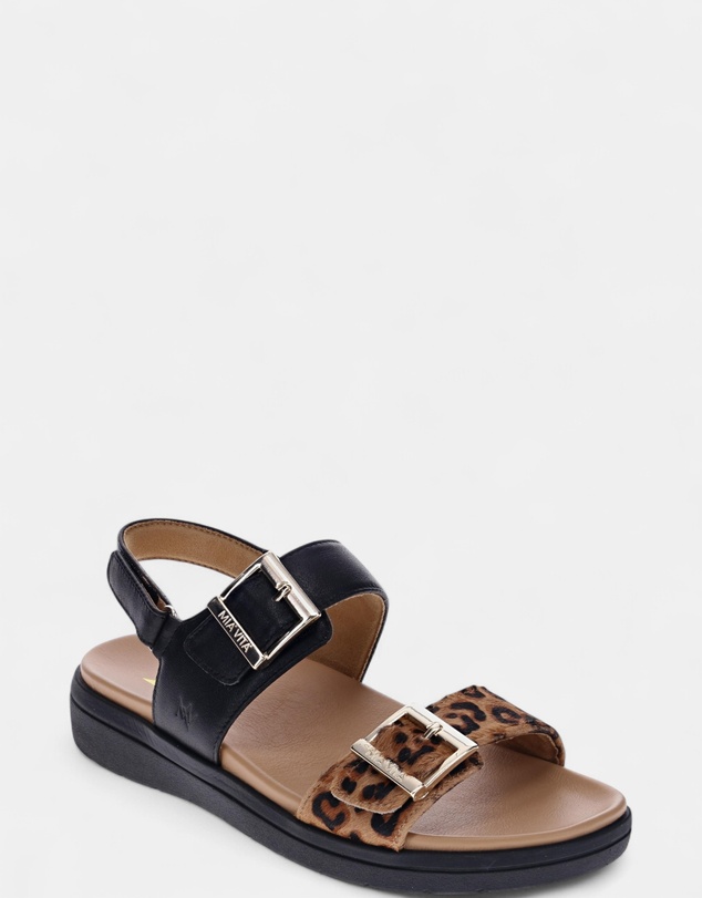 Mia Vita - Bettina Slingback Sandal - Black Leopard