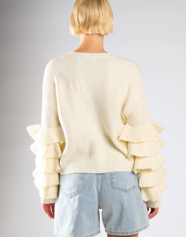 Glamorous - Tiered Ruffle Sleeve Sweater