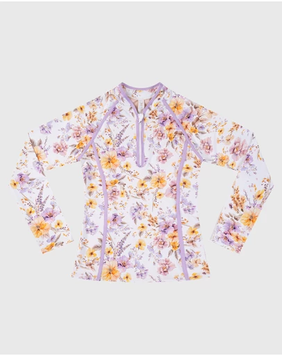 Aqua Blu Kids - Fleur Long Sleeve Rash Vest