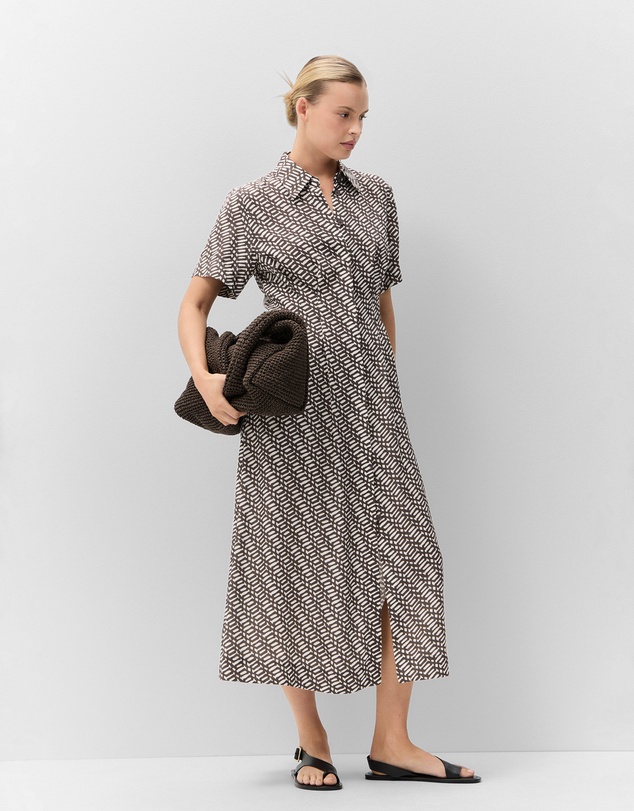 UNISON - Collared Geo Midi Dress