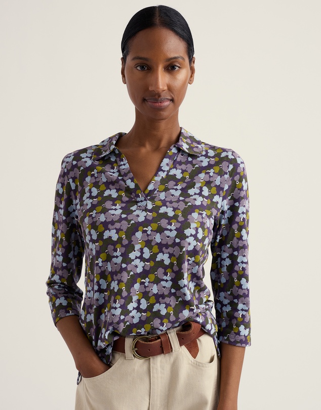 Seasalt - Seasalt Cornwall Multi Wavecrest Shirt in Organic Cotton Jersey