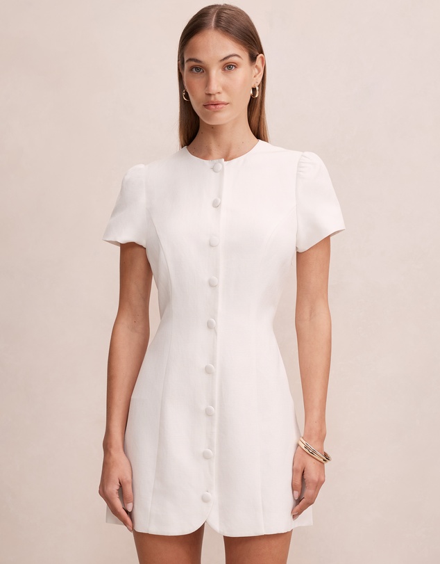 Forever New - Elinda Button Up Linen Mini Dress