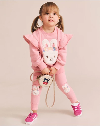 Huxbaby - Flower Field Bunny Leggings - Babies-Kids