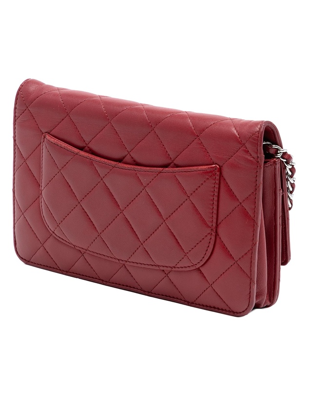 Pre-Loved by Azura Reborn - Pre-Loved CC Quilted Lambskin Wallet on Chain