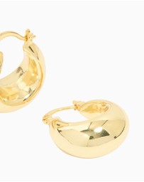 Lovisa - Gold Plated Brass Medium Huggie Earrings