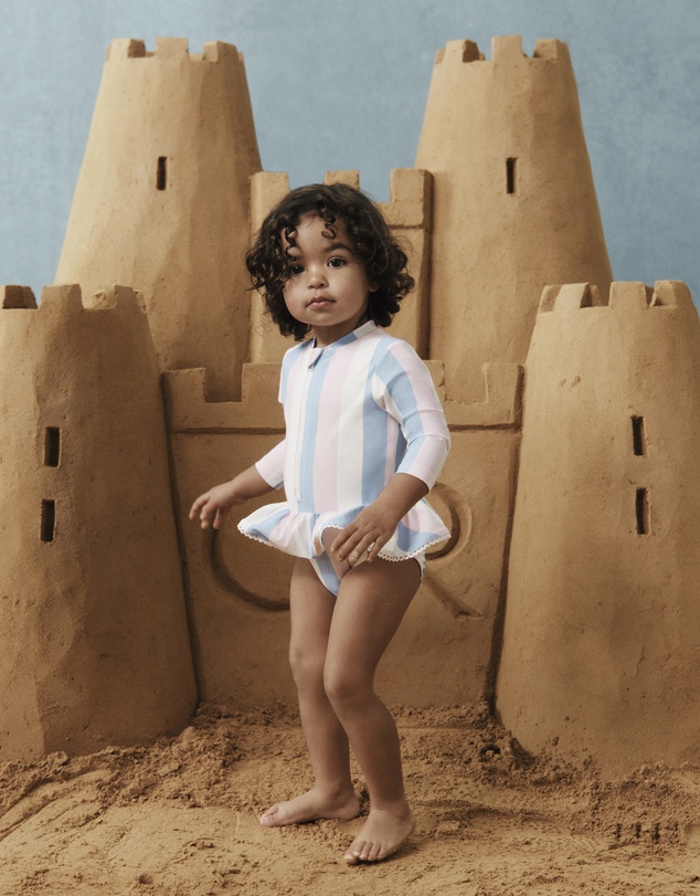 Country Road - Long Sleeve Frill Swimsuit