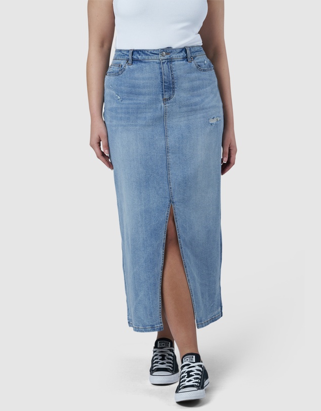 Sunday In The City - Hype Denim Maxi Skirt