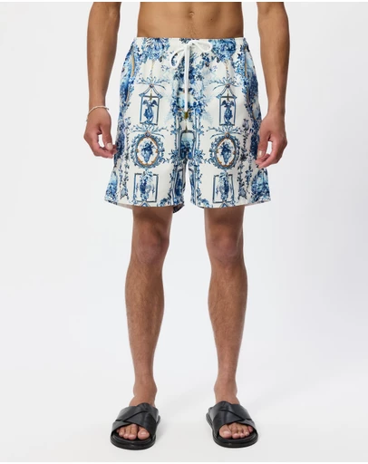 Camilla - Mid Length Boardshorts With Elastic Waist