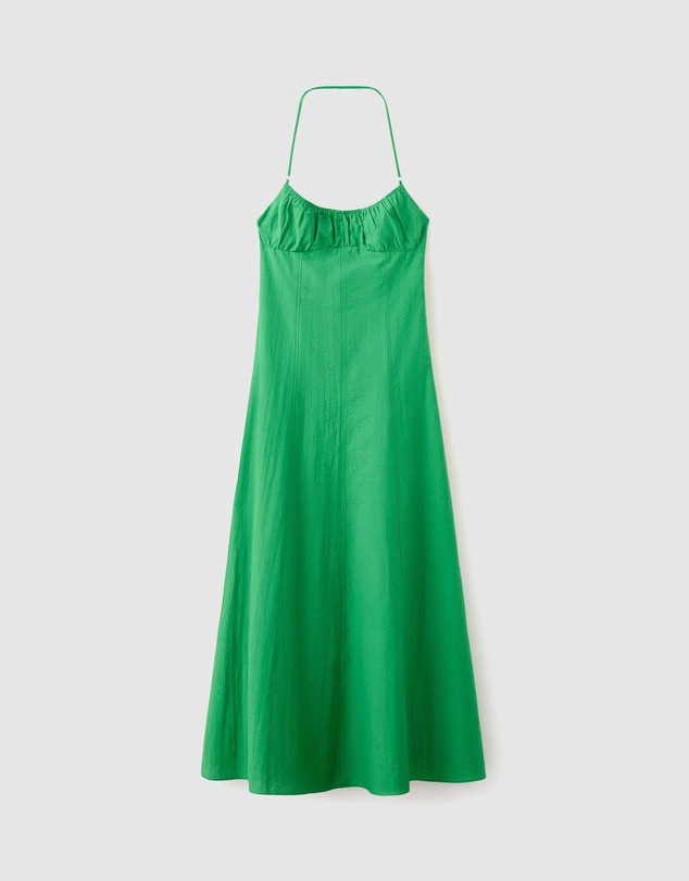 M.N.G - Halter-Neck Dress with Ruffle Details