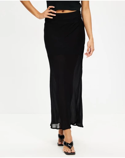 Third Form - Wisteria Sheer Bias Skirt
