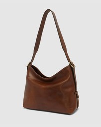 Republic of Florence - Sophia Matt Brown Leather Shoulder Bag